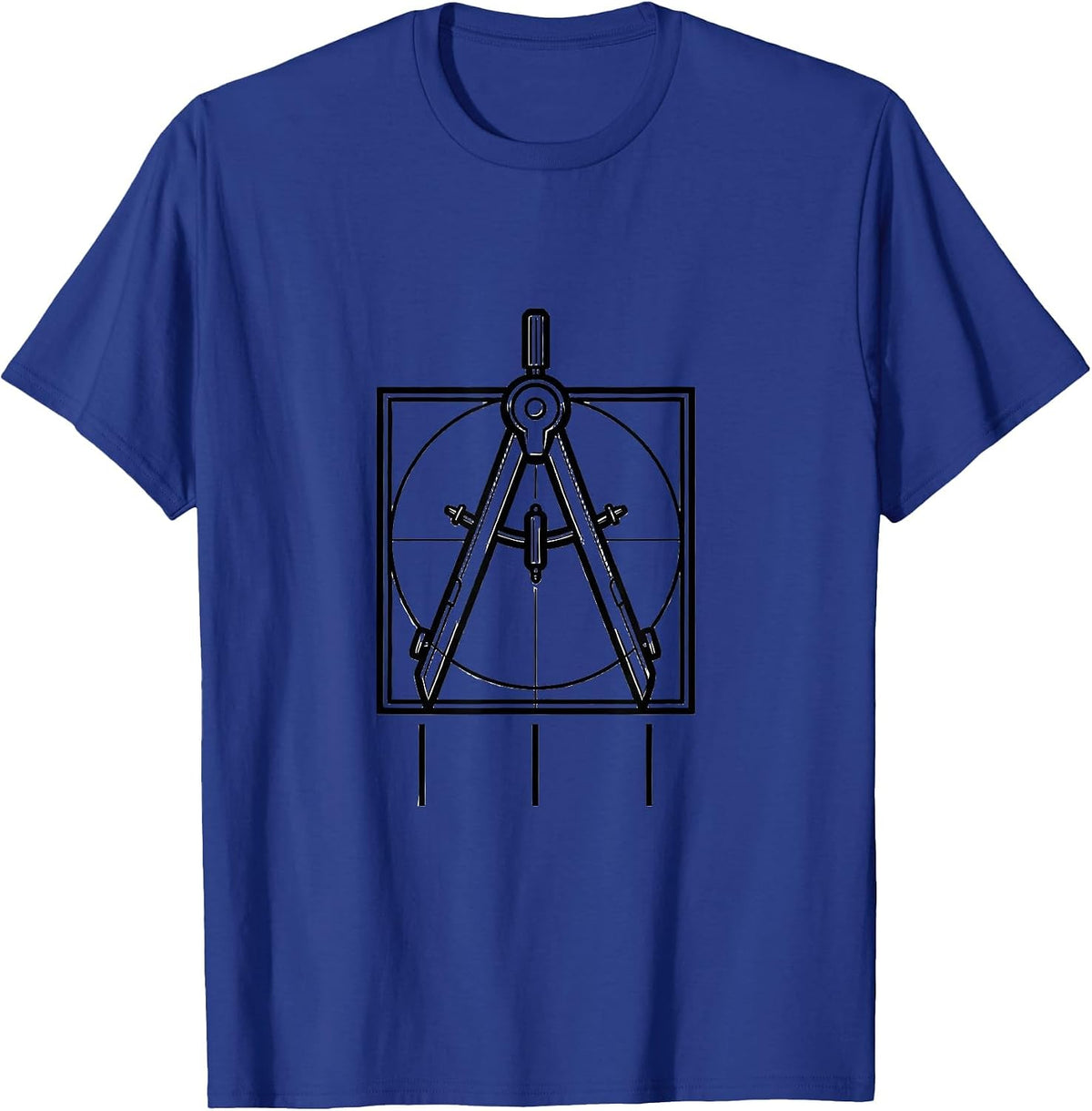 Men's Square and Compasses Freemason Fraternal Pride T-Shirt - Royal Blue