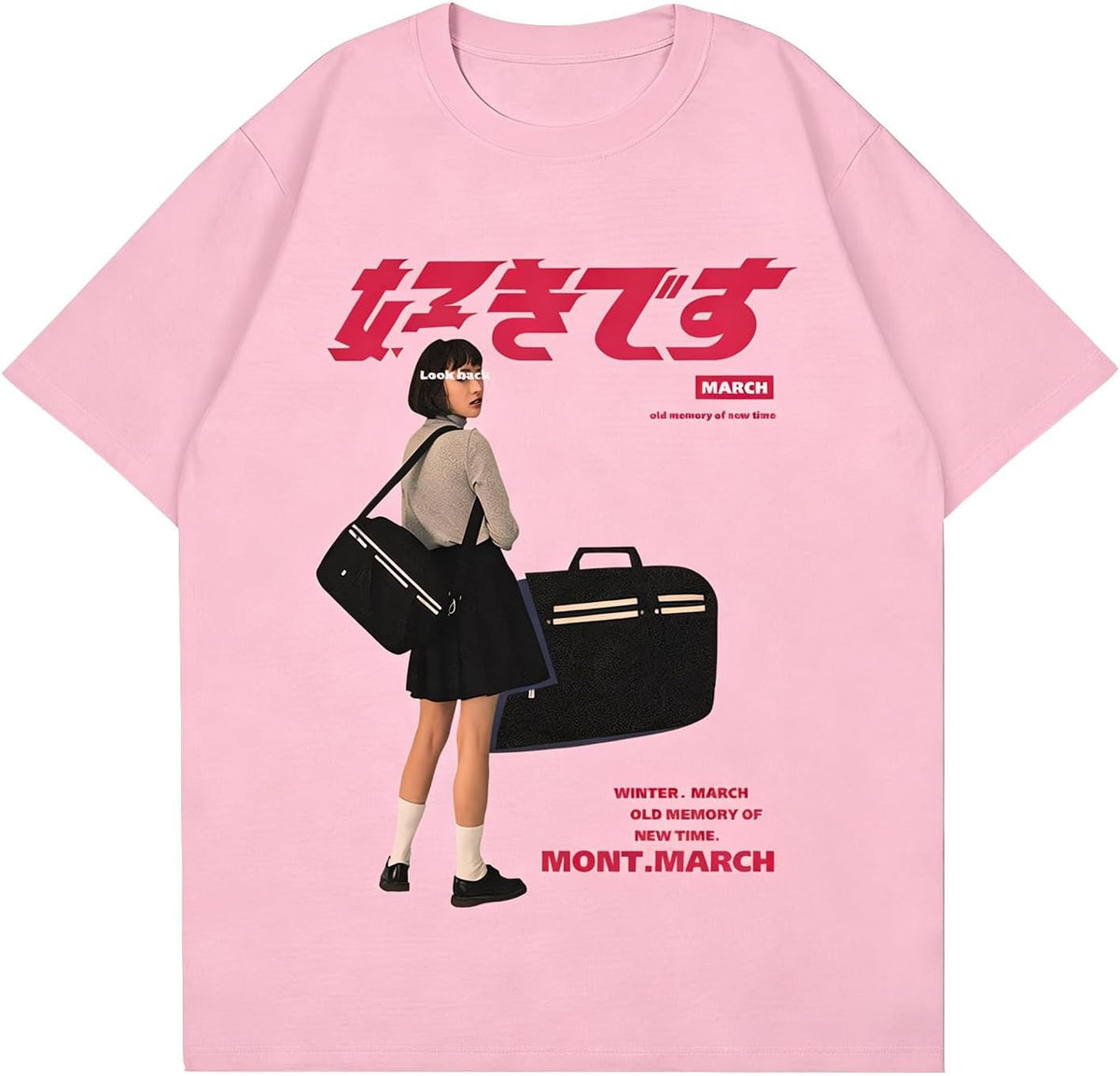 Mens Graphic Tees Oversized Creative Graffiti Tshirt - 4# Pink