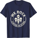 We Rock. Carved In Stone. Presidential Badge Design T-Shirt - Navy Blue