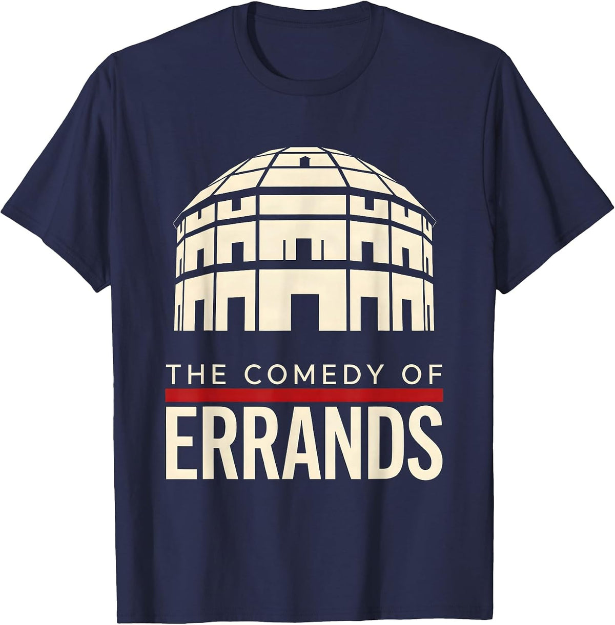 The Comedy Of Errands Funny English Literature Teacher T-Shirt - Navy Blue
