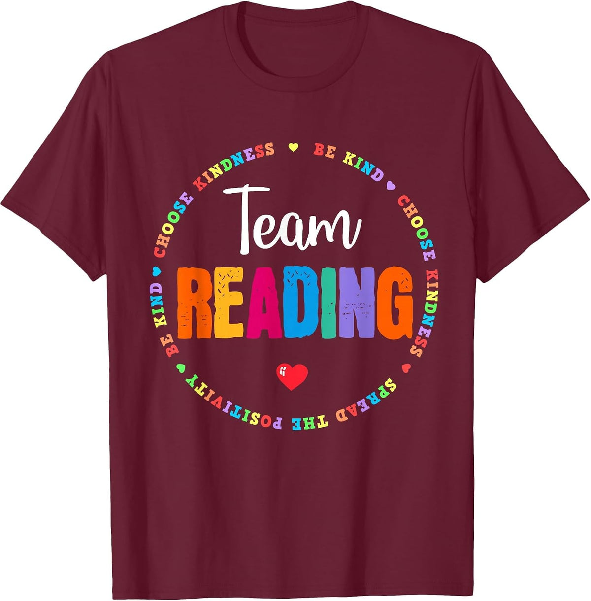 Reading Coach Teacher Interventionist Specialist Literacy T-Shirt - Burgundy