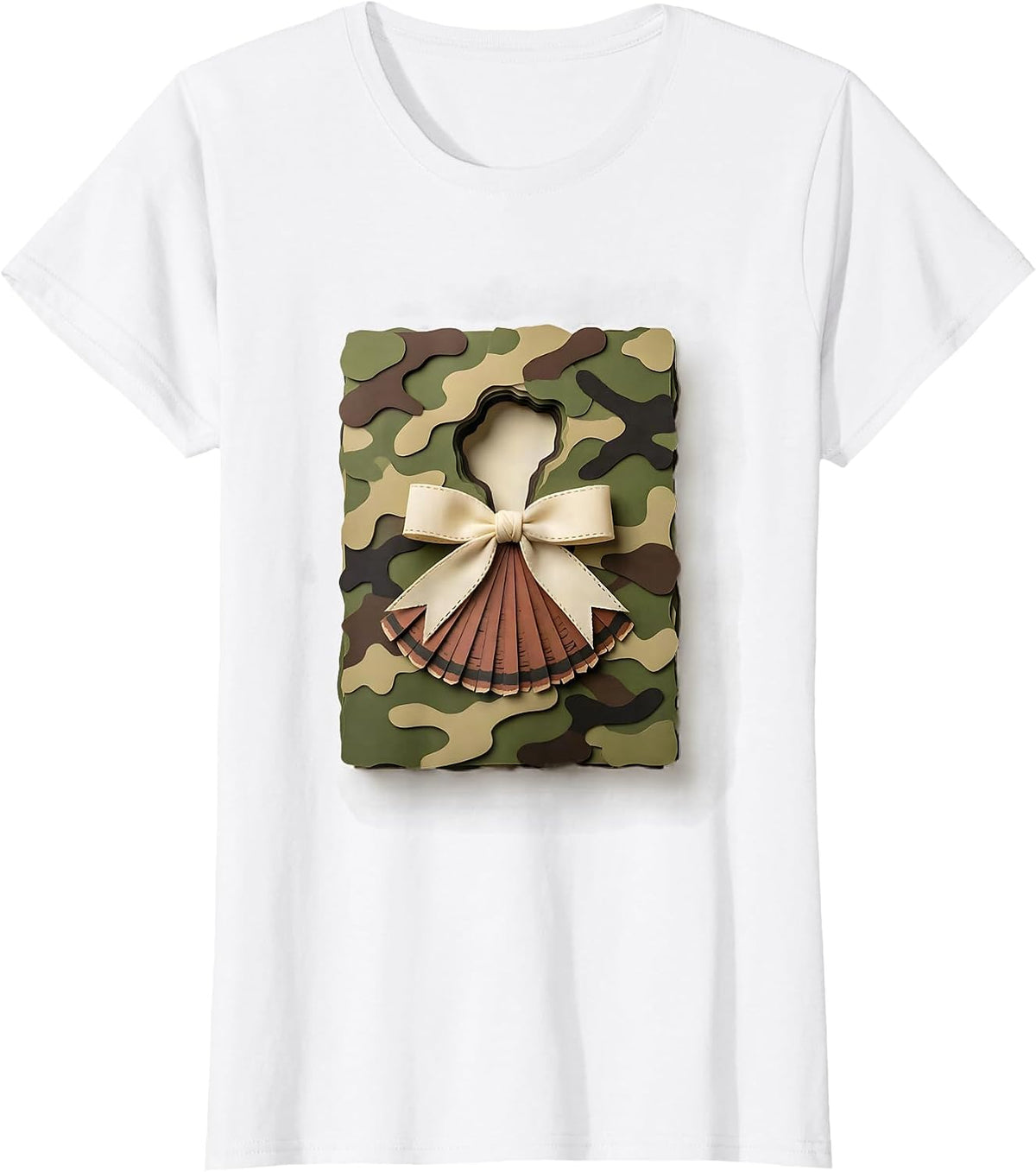 Camo Bow Hunting Ol Lady Outdoor Pride T-Shirt - White