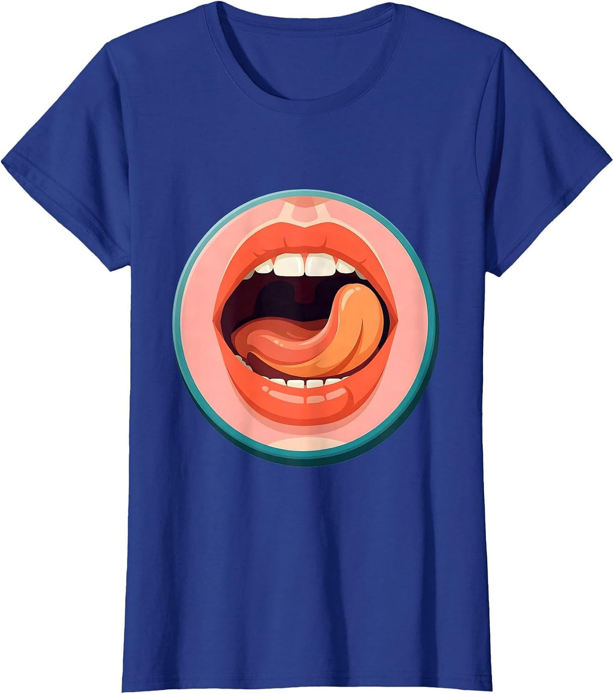 Women's Speech Therapy Articulation Close-Up Graphic T-Shirt - Royal Blue
