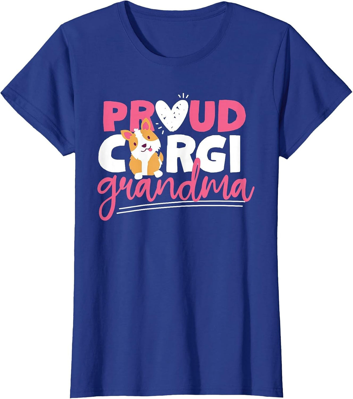 Proud Corgi Grandma T-Shirt - Royal Blue