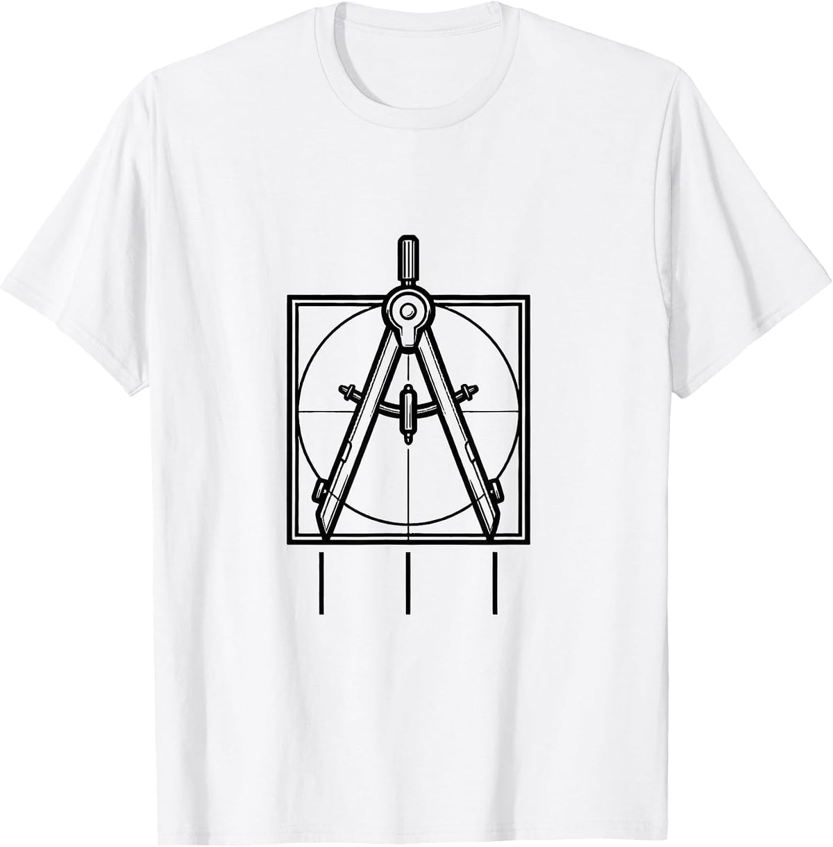 Men's Square and Compasses Freemason Fraternal Pride T-Shirt - White