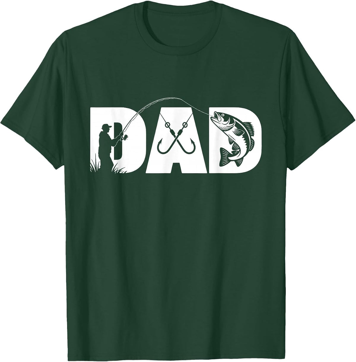 Fishing Dad T-Shirt - Dark Green