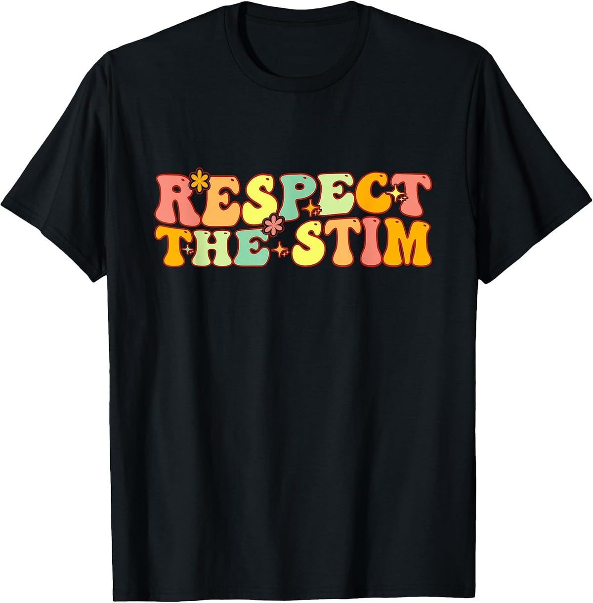 Respect the Stim Special Education Teacher Autism Awareness T-Shirt - Black