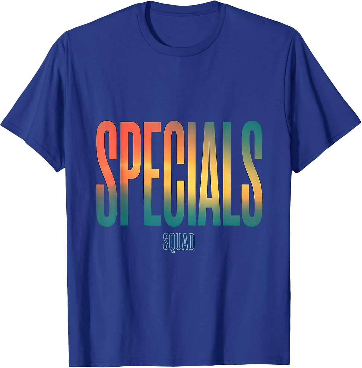 Specials Squad Gradient Back To School Staff Appreciation T-Shirt - Royal Blue