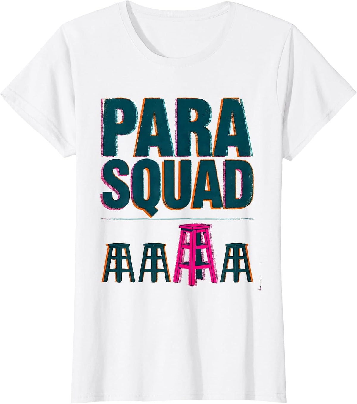 Para Squad Paraprofessional Teacher Appreciation Back T-Shirt - White