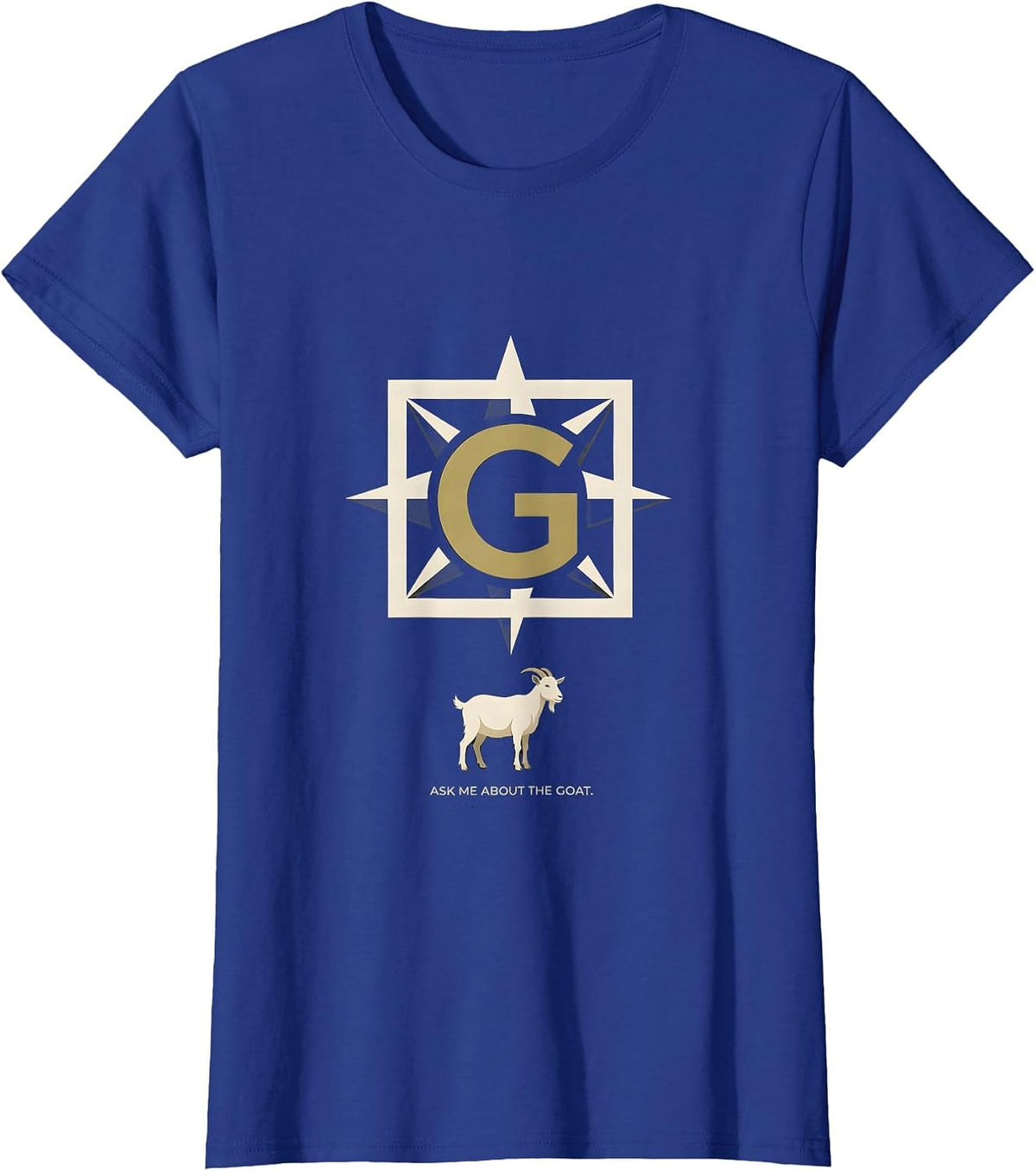 Women's Ask Me About The Goat Freemason Masonic Fraternal Pride T-Shirt - Royal Blue