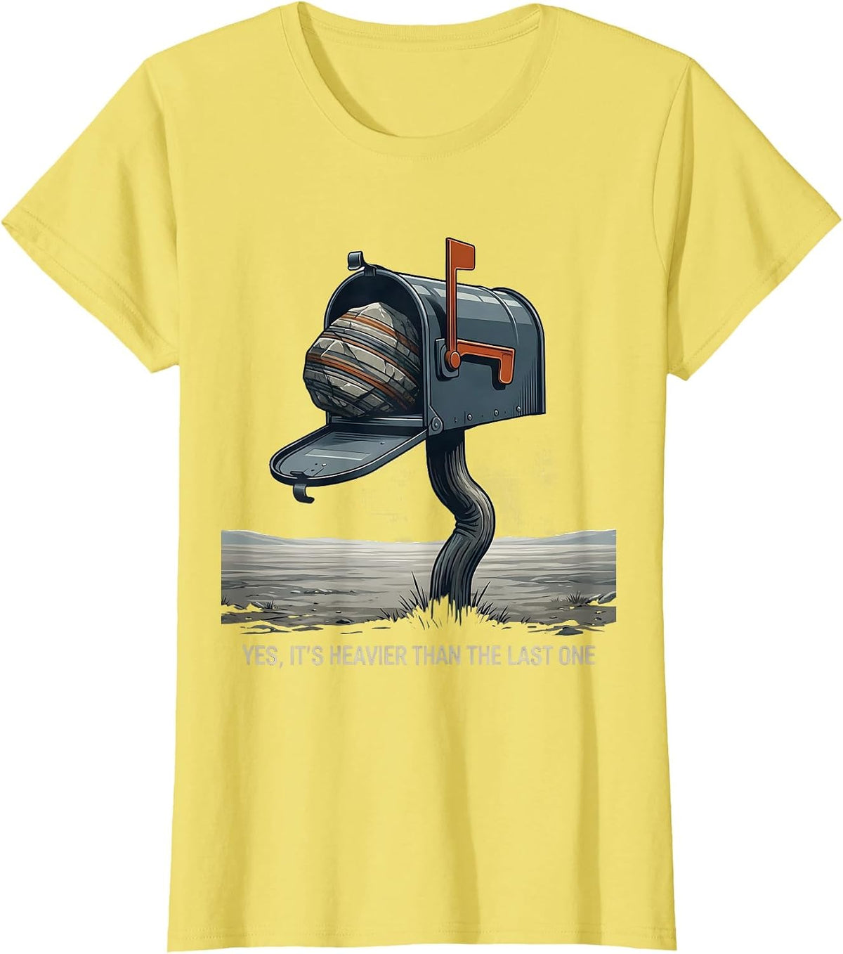 Yes It's Heavier Than The Last One Funny Rock Collector T-Shirt - Lemon Yellow