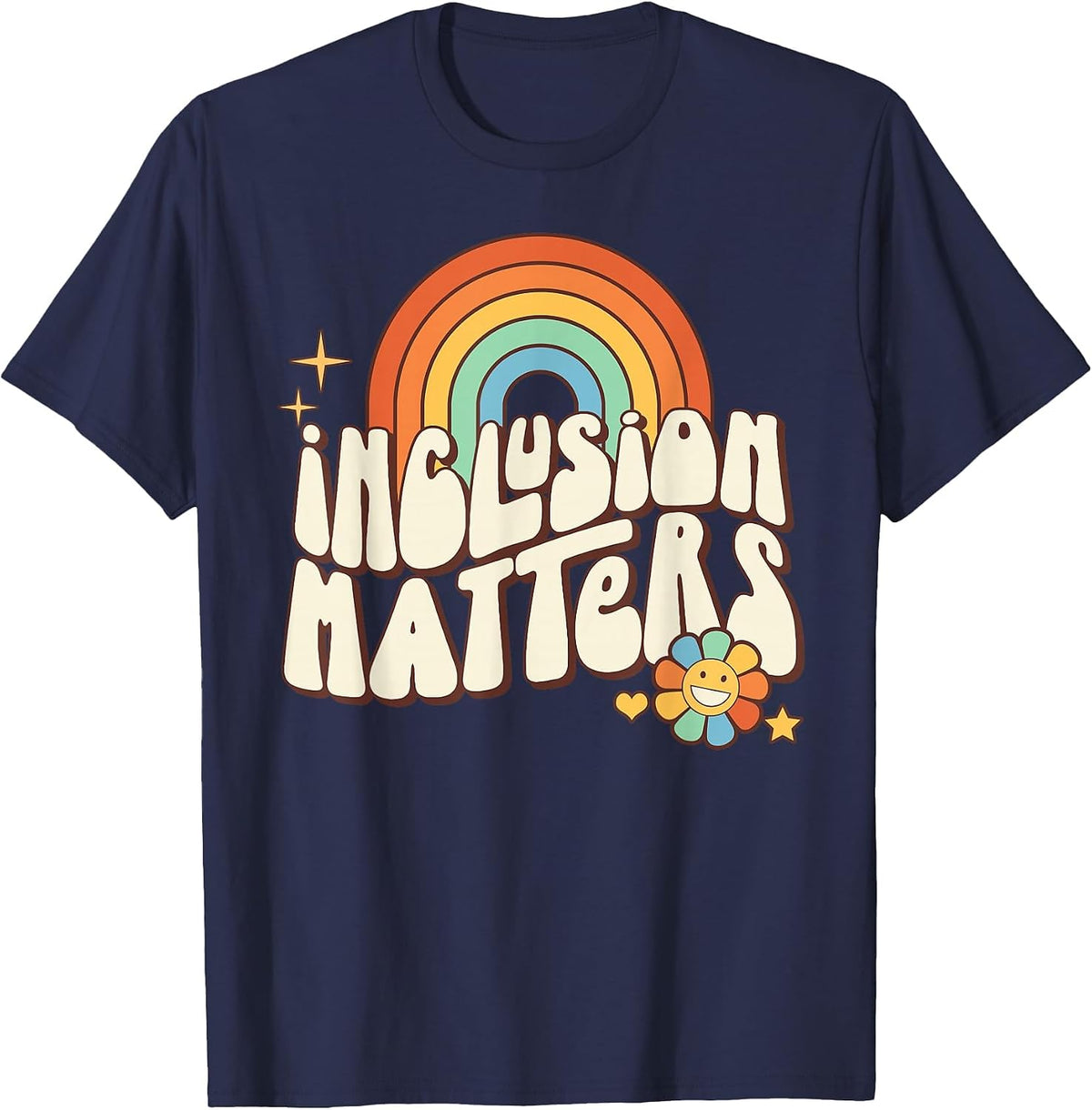 Special Education SPED Teacher Autism Inclusion Matters T-Shirt - Navy Blue
