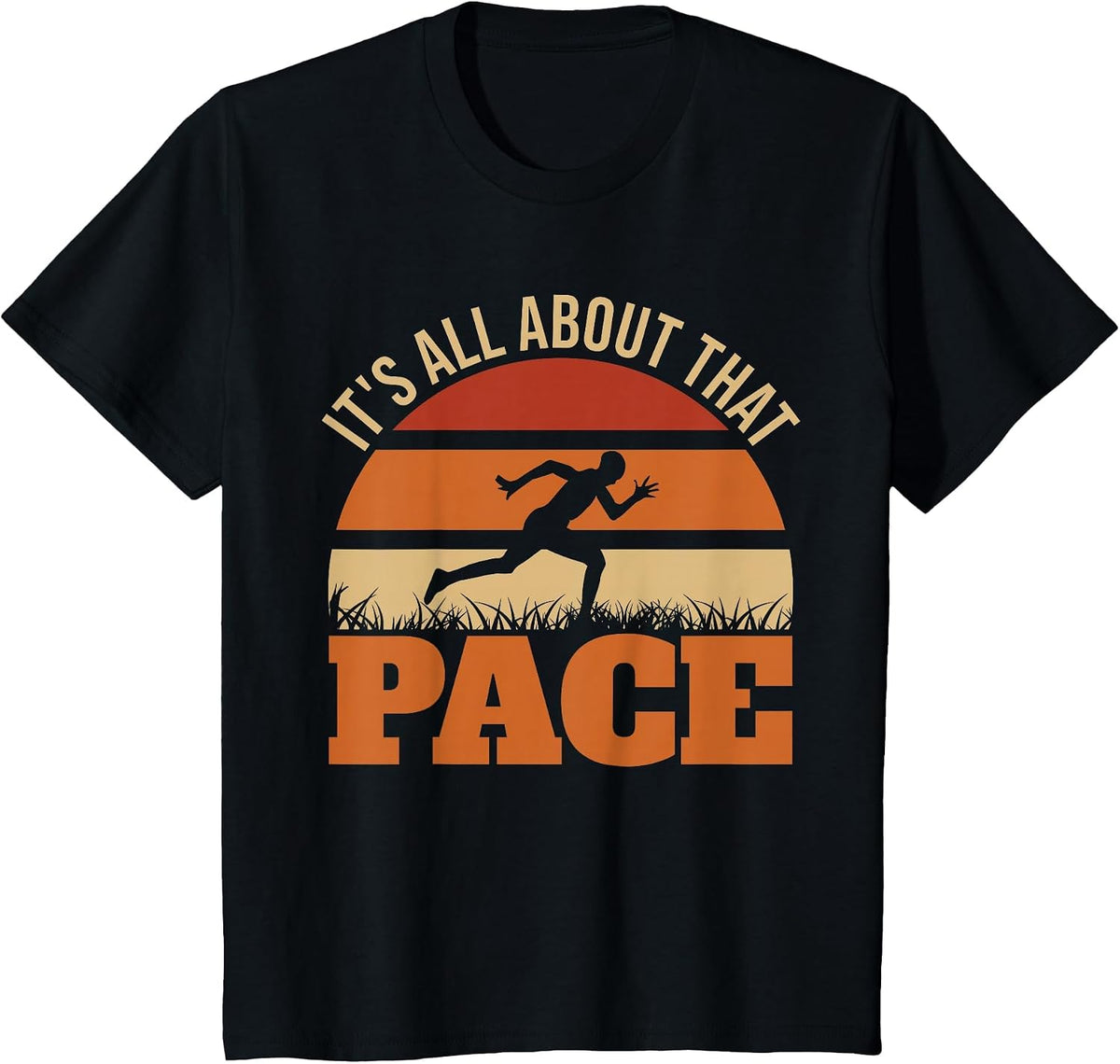 It's All About that Pace Track and Field XC Cross Country T-Shirt - Black