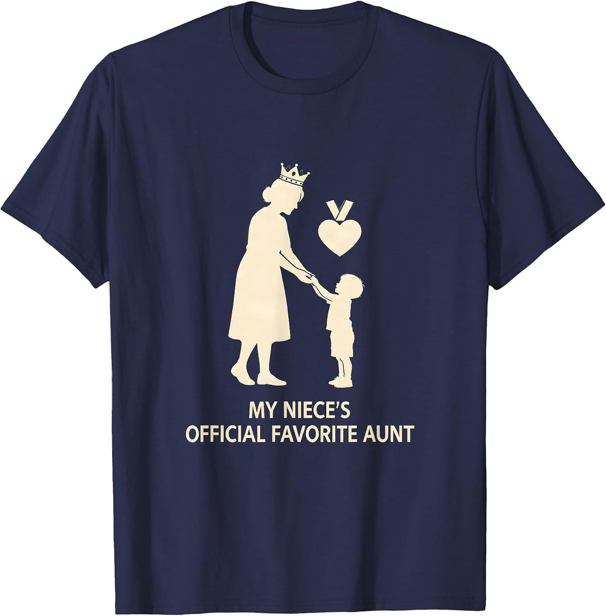Men's My Niece's Official Favorite Aunt Funny Auntie Godmother T-Shirt - Navy Blue