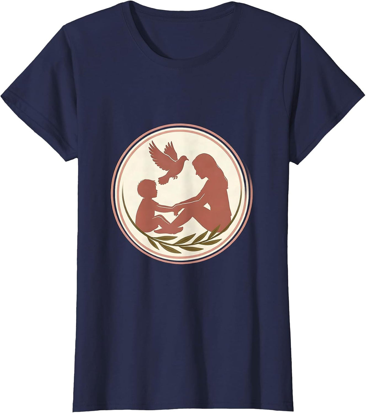 Women's Speech Therapy Illustration Graphic Design T-Shirt - Navy Blue