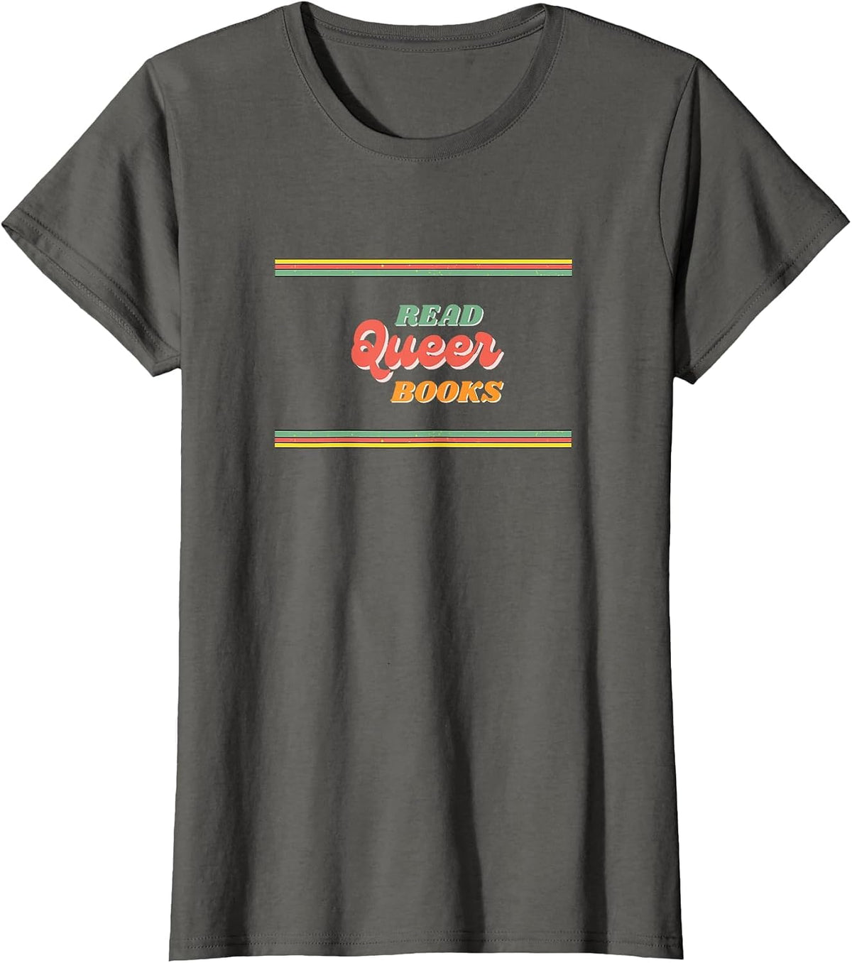 Read Queer Books Retro T-Shirt - Asphalt Grey