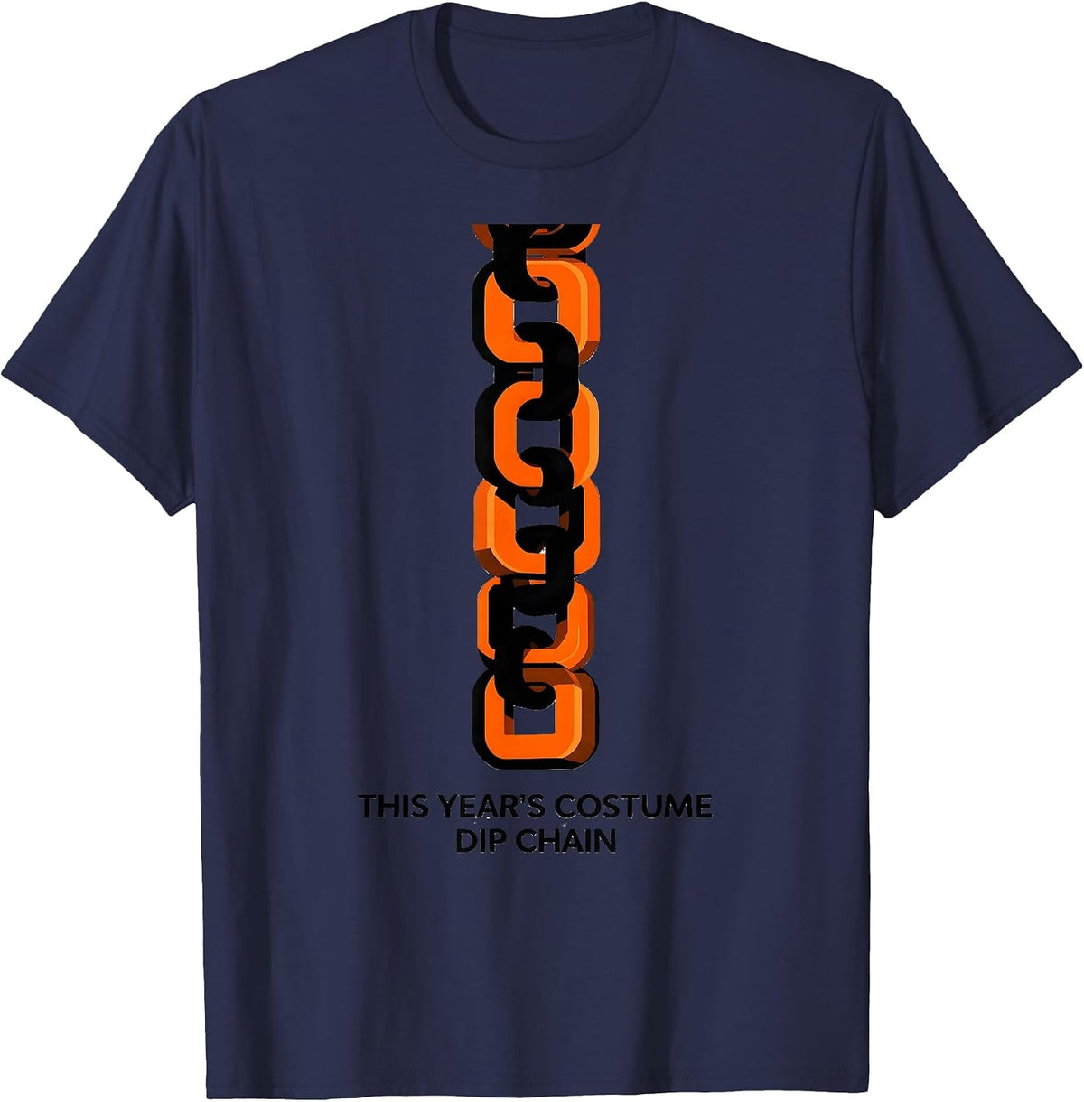 Men's This Year's Costume Dip Chain Funny Gym Workout Halloween T-Shirt - Navy Blue