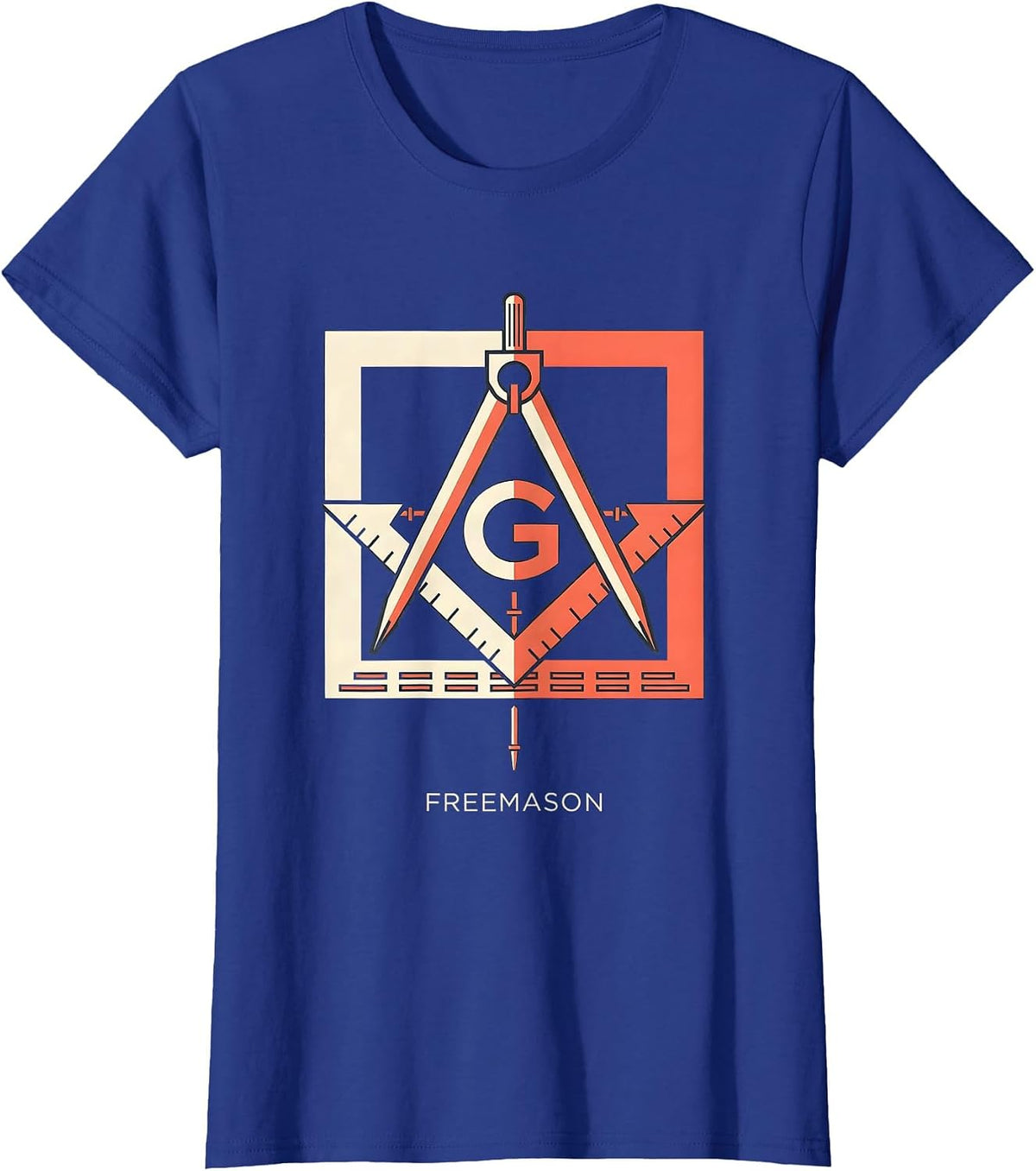 Women's Freemason Square and Compass Fraternal Pride Masonic T-Shirt - Royal Blue