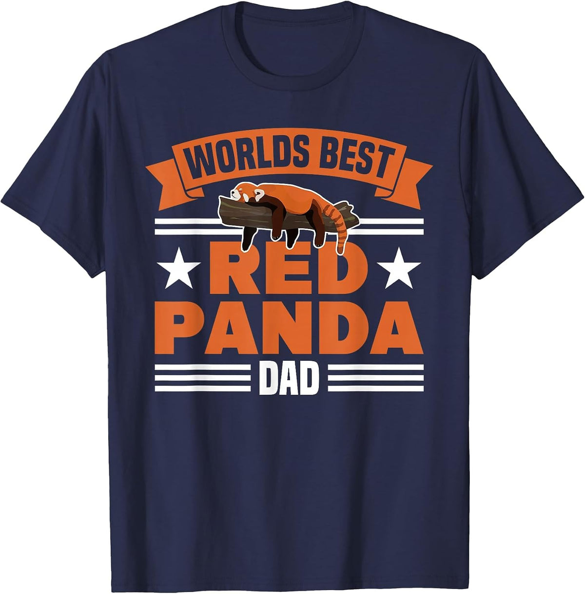 Zookeeper Worlds Best Red Panda Dad Red Panda Girl T-Shirt - Navy Blue