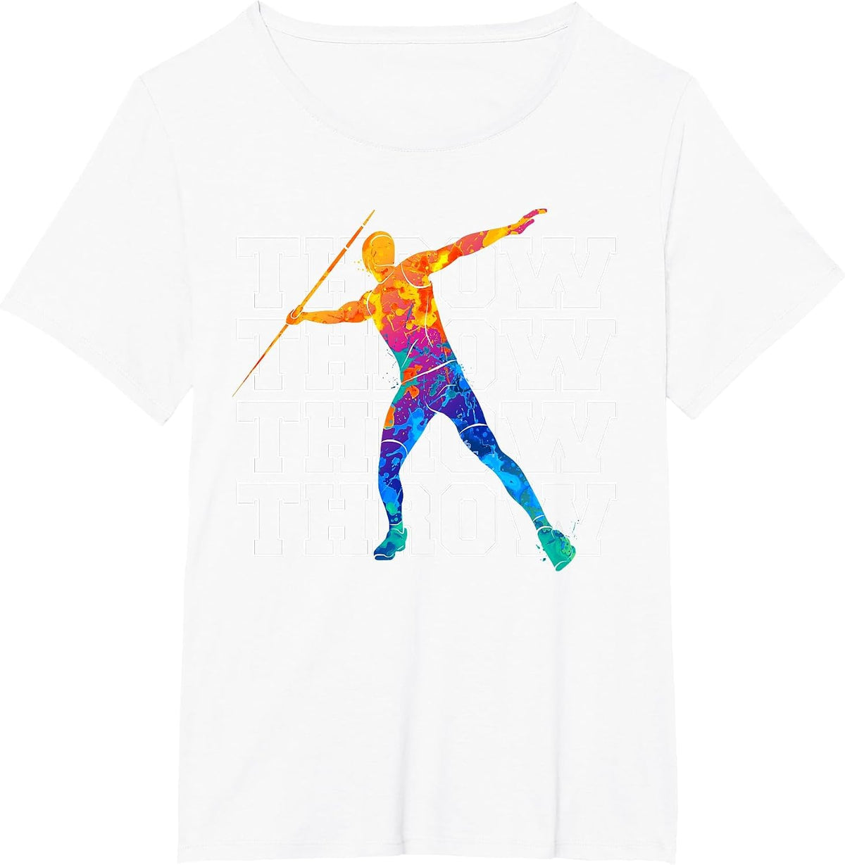Javelin Throw Athlete Track and Field Sport Javelin Throw T-Shirt - White
