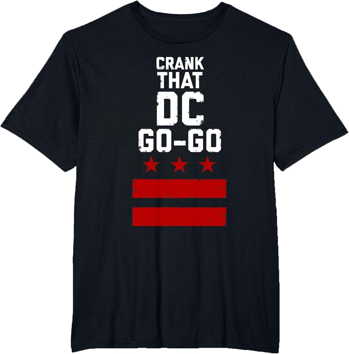 Vintage Washington D.C Crank that Go-Go Music Design T-Shirt - Black