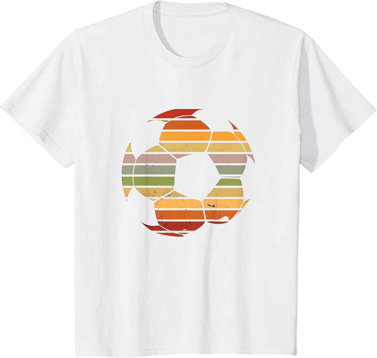 Retro Sunset Vintage Soccer T-Shirt - White