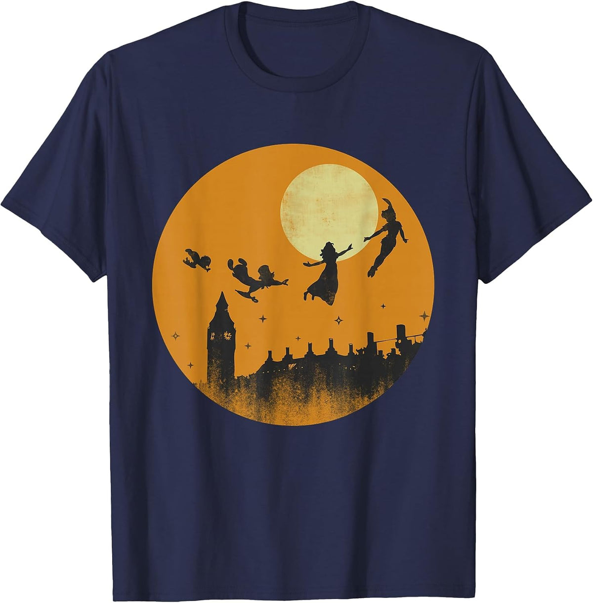 Disney Peter Pan and Darling Children Halloween T-Shirt - Navy Blue