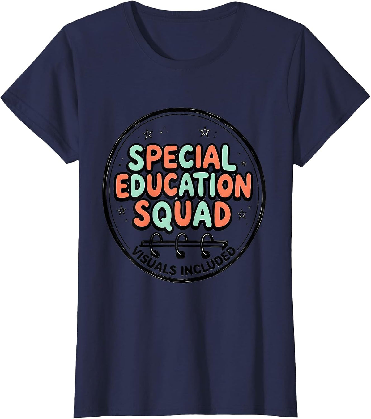 Women's Special Education Squad Teacher Pride T-Shirt - Navy Blue