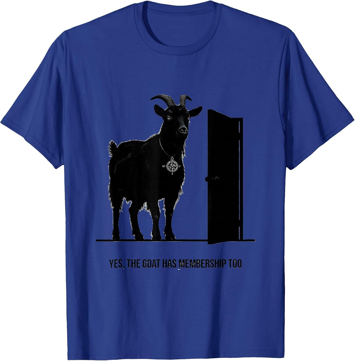 Men's Yes The Goat Has Membership Too Freemason Fraternal Pride T-Shirt - Royal Blue