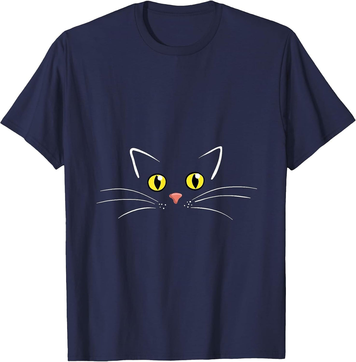 Cat Eyes Tshirt for Cat Moms Who Love Animals T-Shirt - Navy Blue