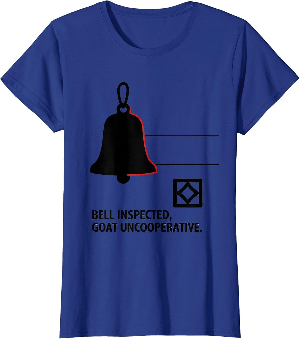 Women's Bell Inspected Goat Uncooperative Freemason Square T-Shirt - Royal Blue