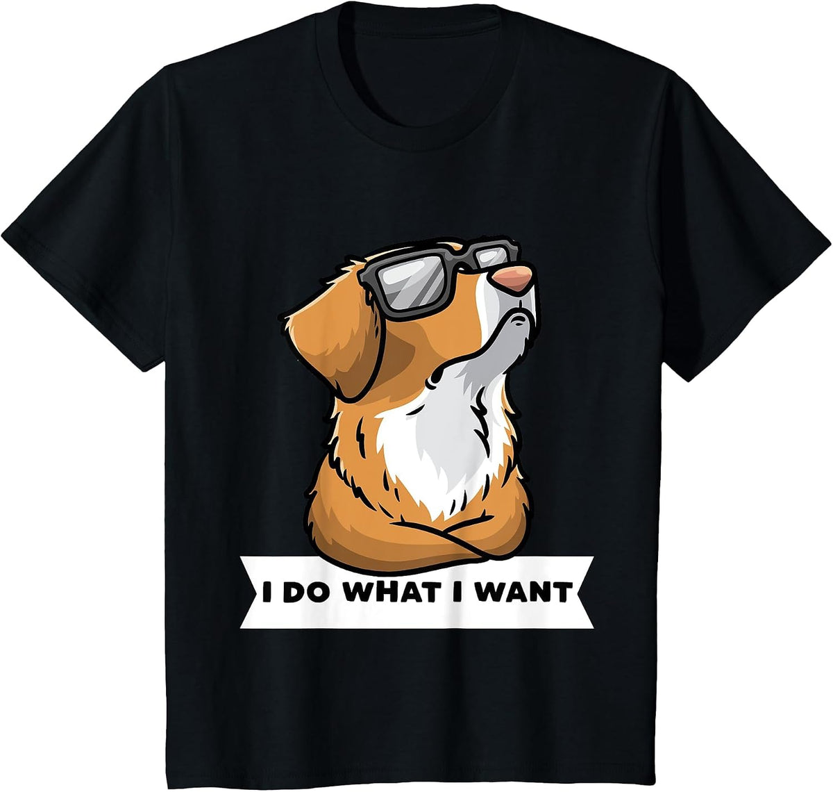 Nova Scotia Duck Tolling Retriever Dog with Sunglasses T-Shirt - Black