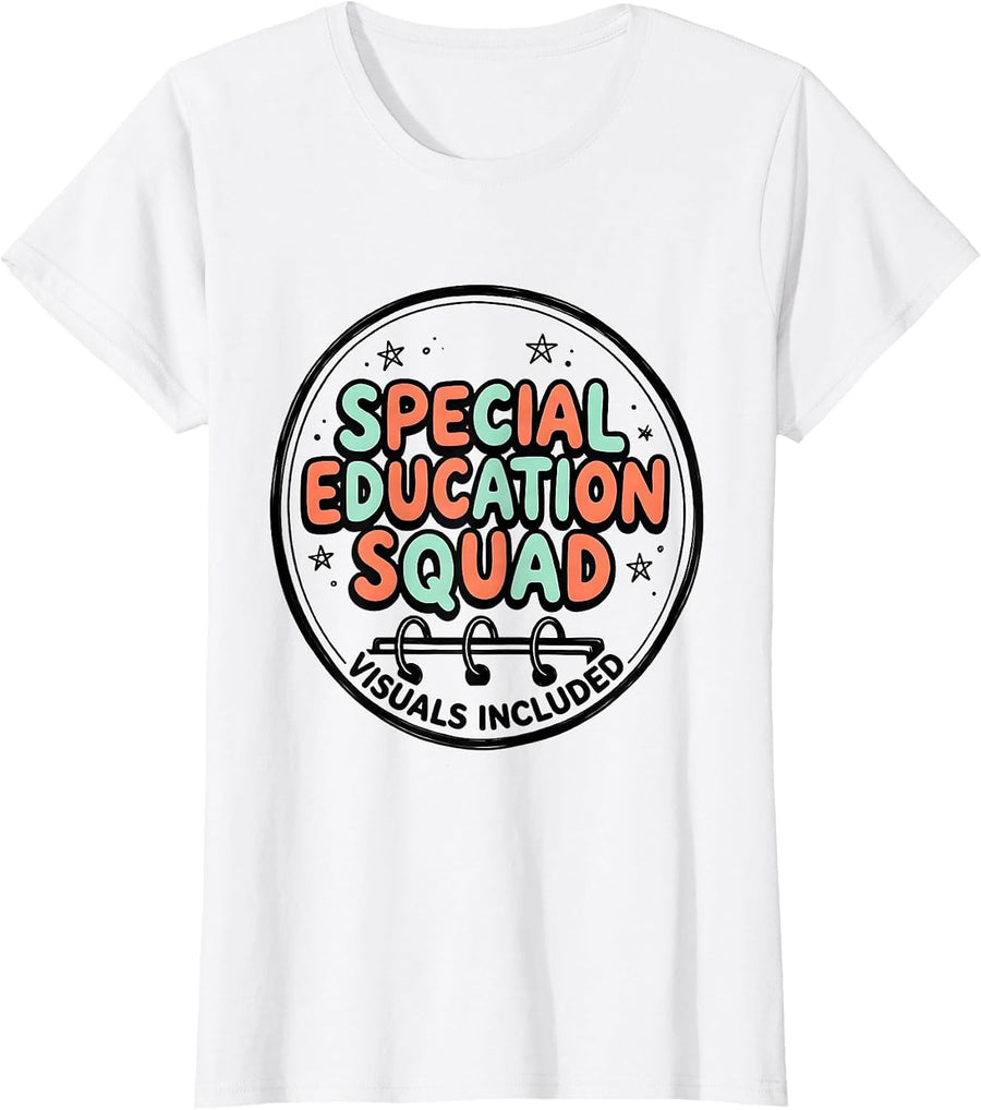 Women's Special Education Squad Teacher Pride T-Shirt - White