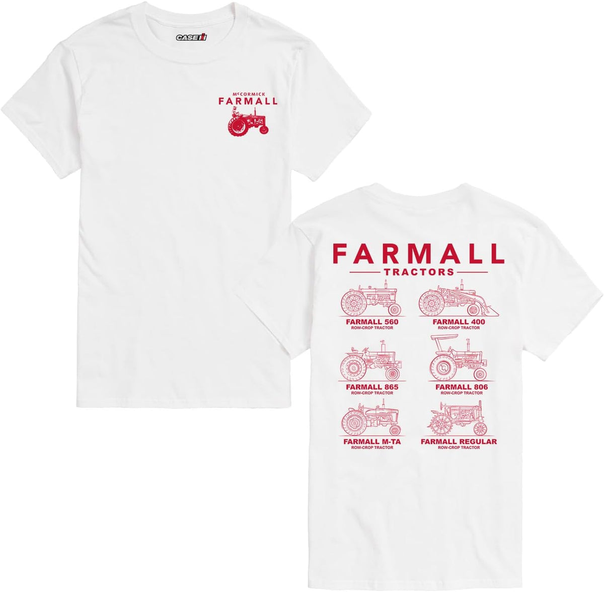 Case IH - Farmall Tractor Grid - Men's Short Sleeve Graphic T-Shirt - White