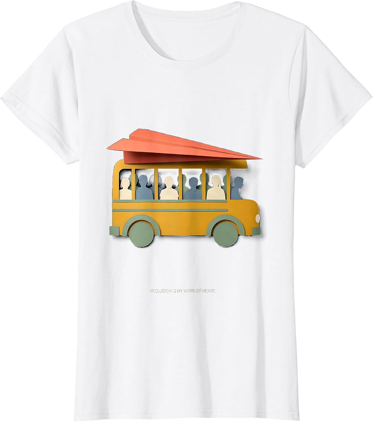 Inclusion Is My Work Of Heart Inspirational Inclusion T-Shirt - White