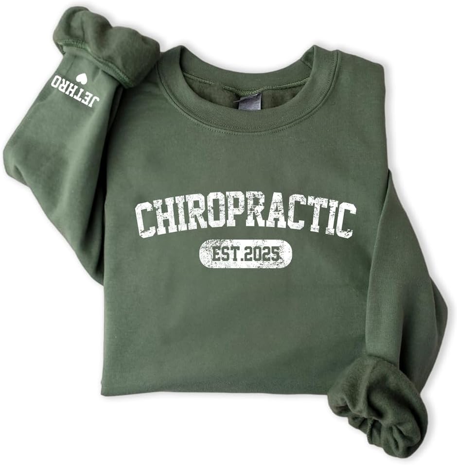 Medical Specialist Sweatshirt with Name, Personalized Allied Health Crewneck Gift for Healthcare Workers - Chiropractic