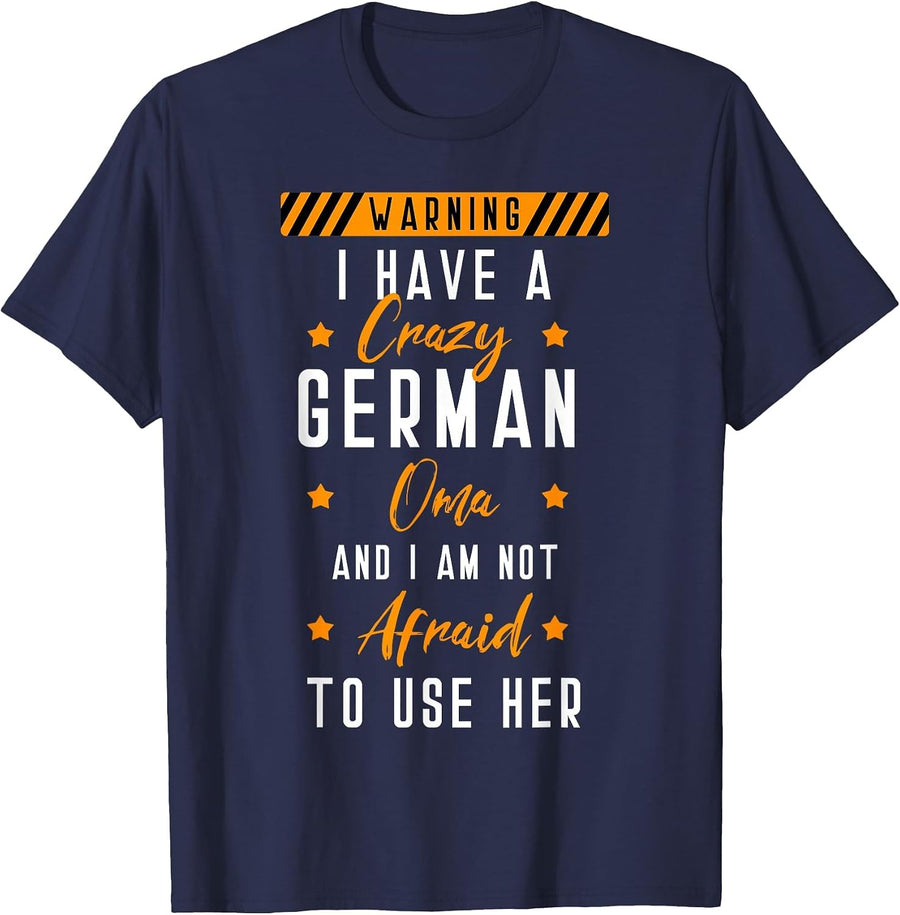 German Oma Deutschland Grandmother Germany Grandchildren T-Shirt - Navy Blue