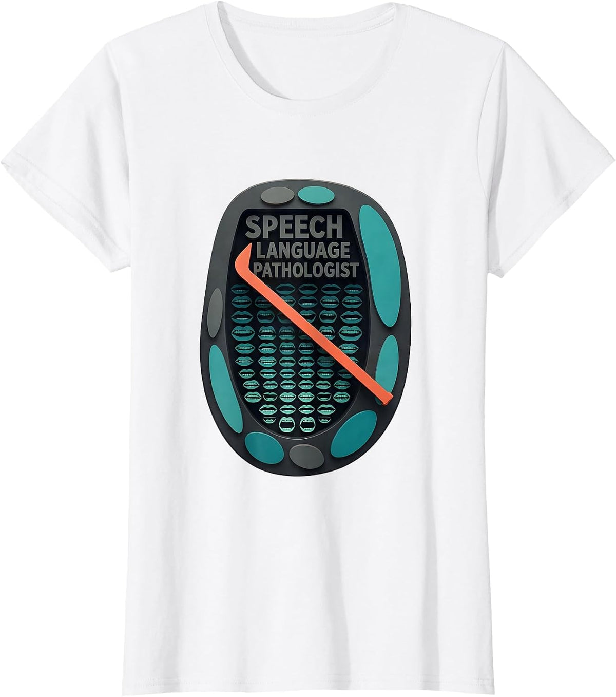 Women's Speech Language Pathologist Midcentury Modern SLP Retro T-Shirt - White