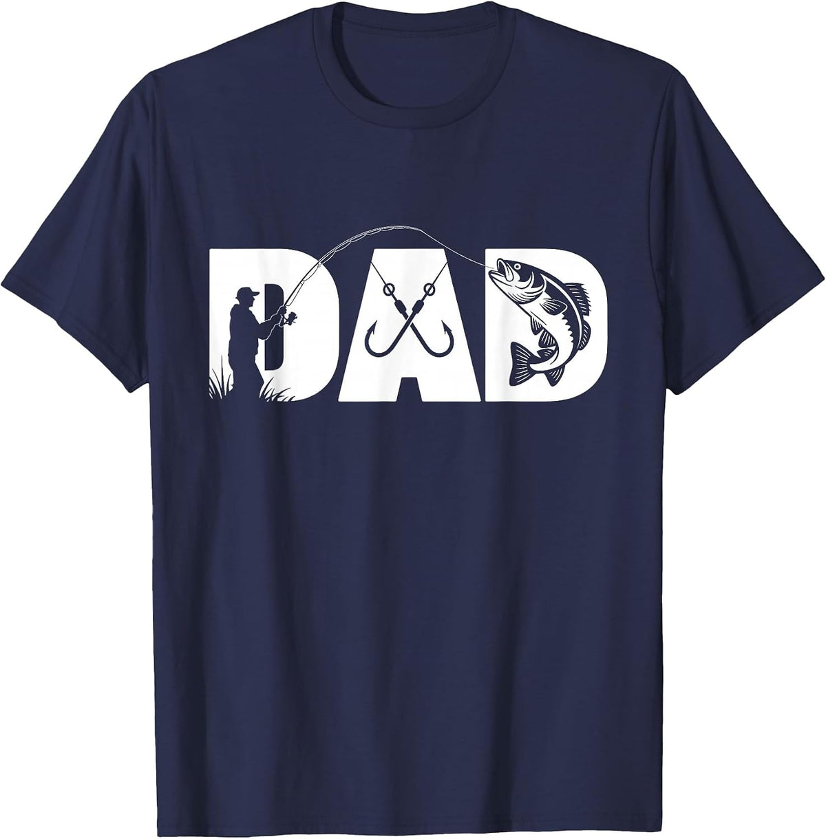 Fishing Dad T-Shirt - Navy Blue