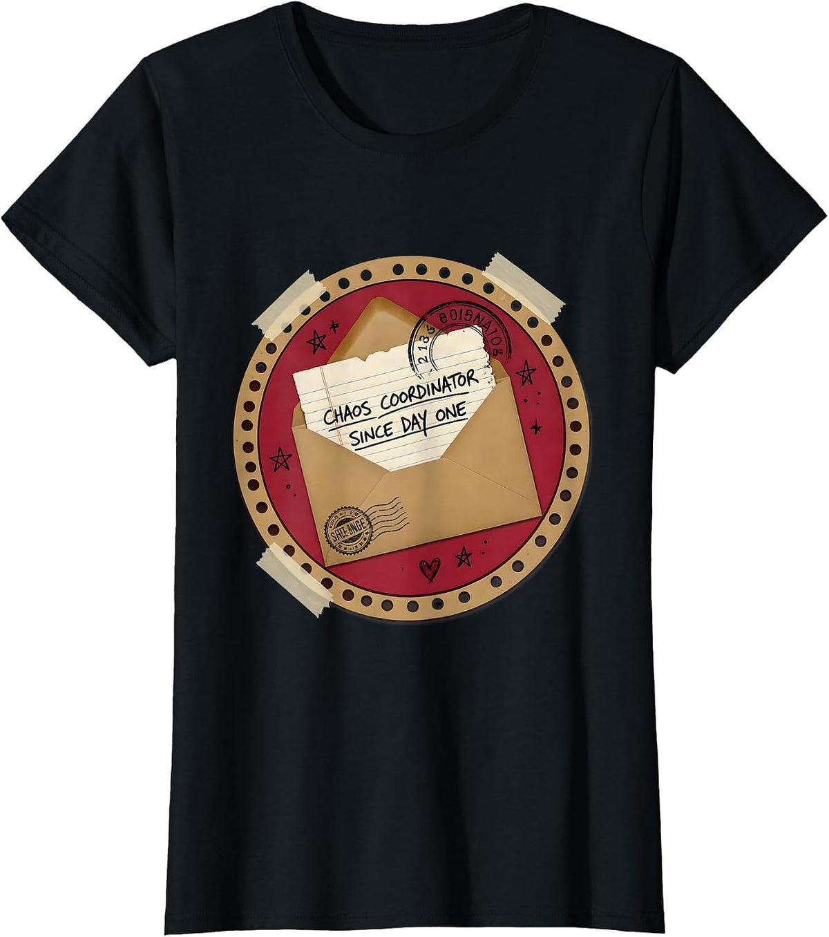 Women's Chaos Coordinator Since Day One Dad Design T-Shirt - Black