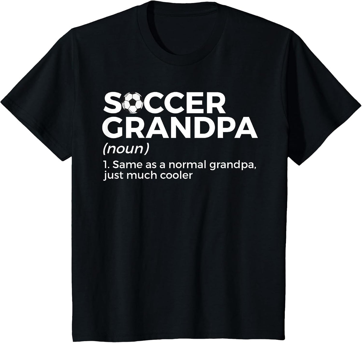 Funny Soccer Grandpa Definition T-Shirt - Black