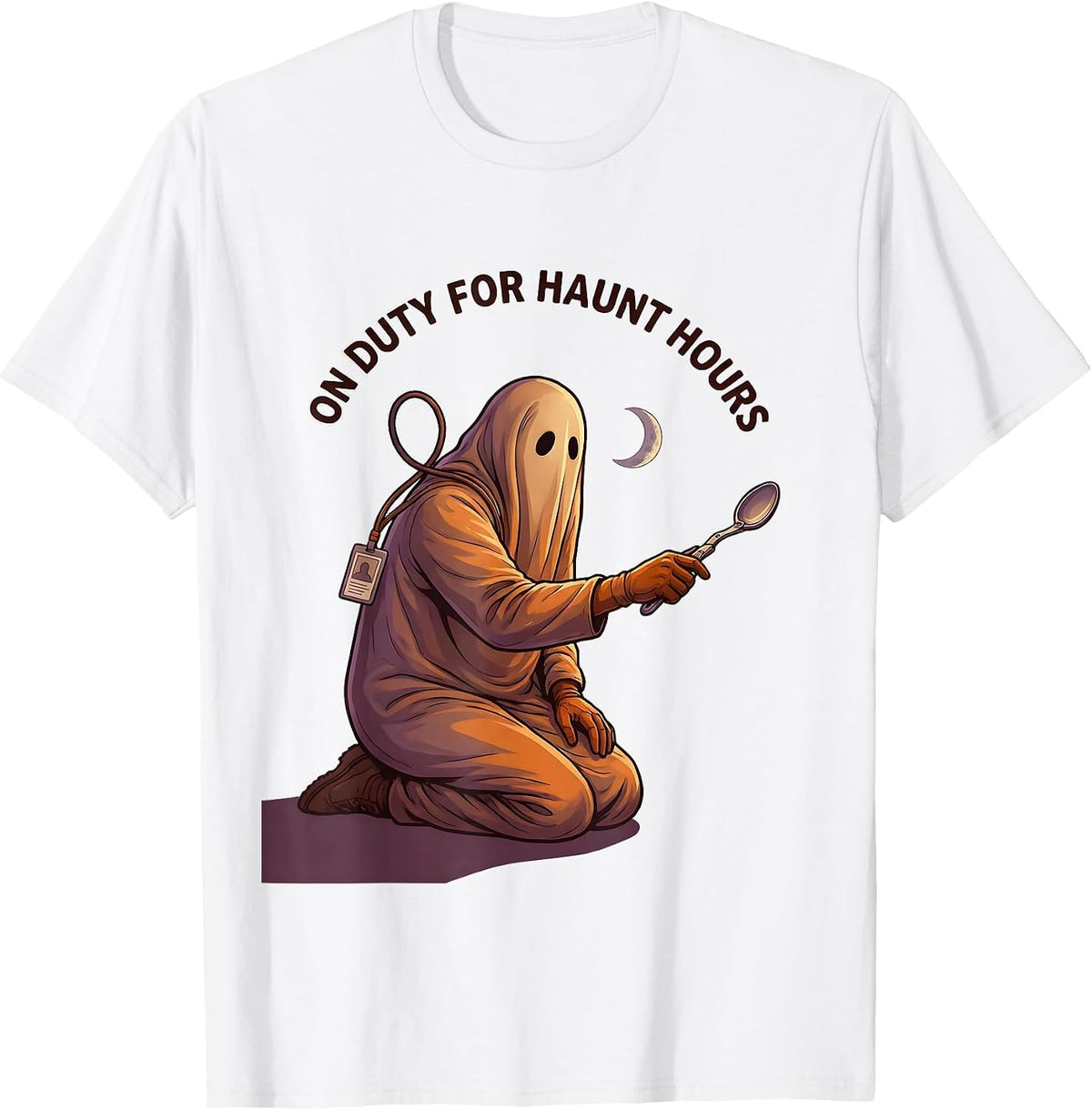 Men's On Duty For Haunt Hours Funny SPED Paraprofessional T-Shirt - White