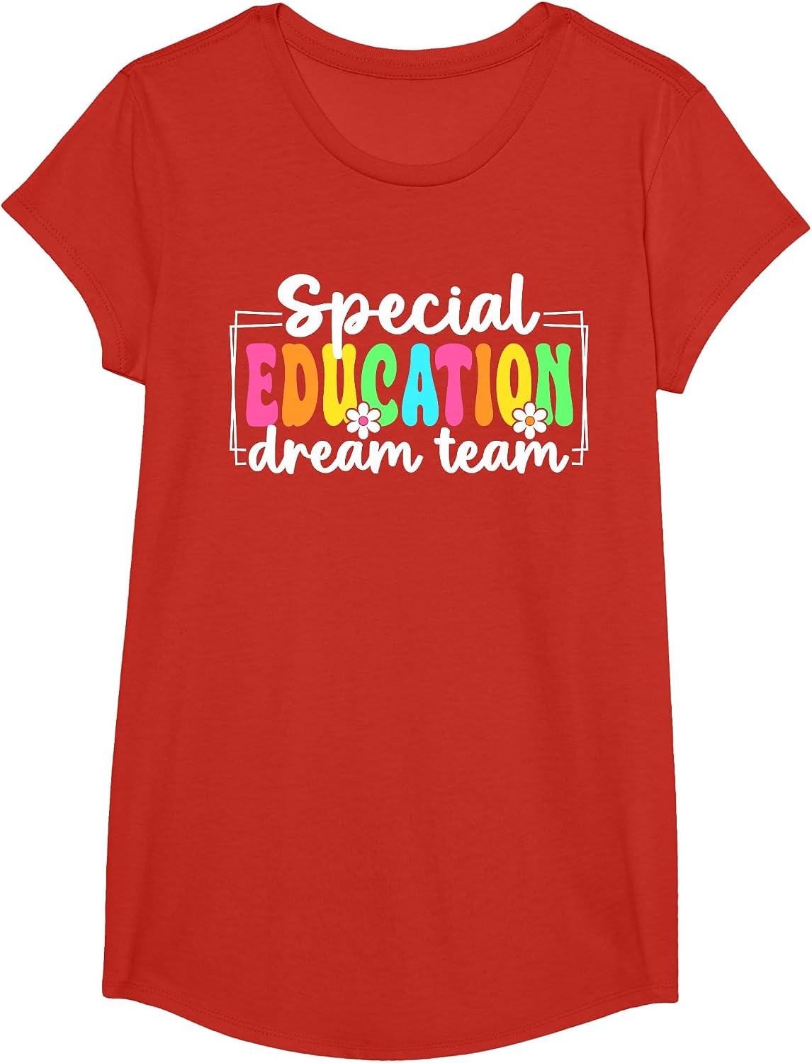 Special Education Dream Team Back to School SPED Teacher T-Shirt - Girls Red