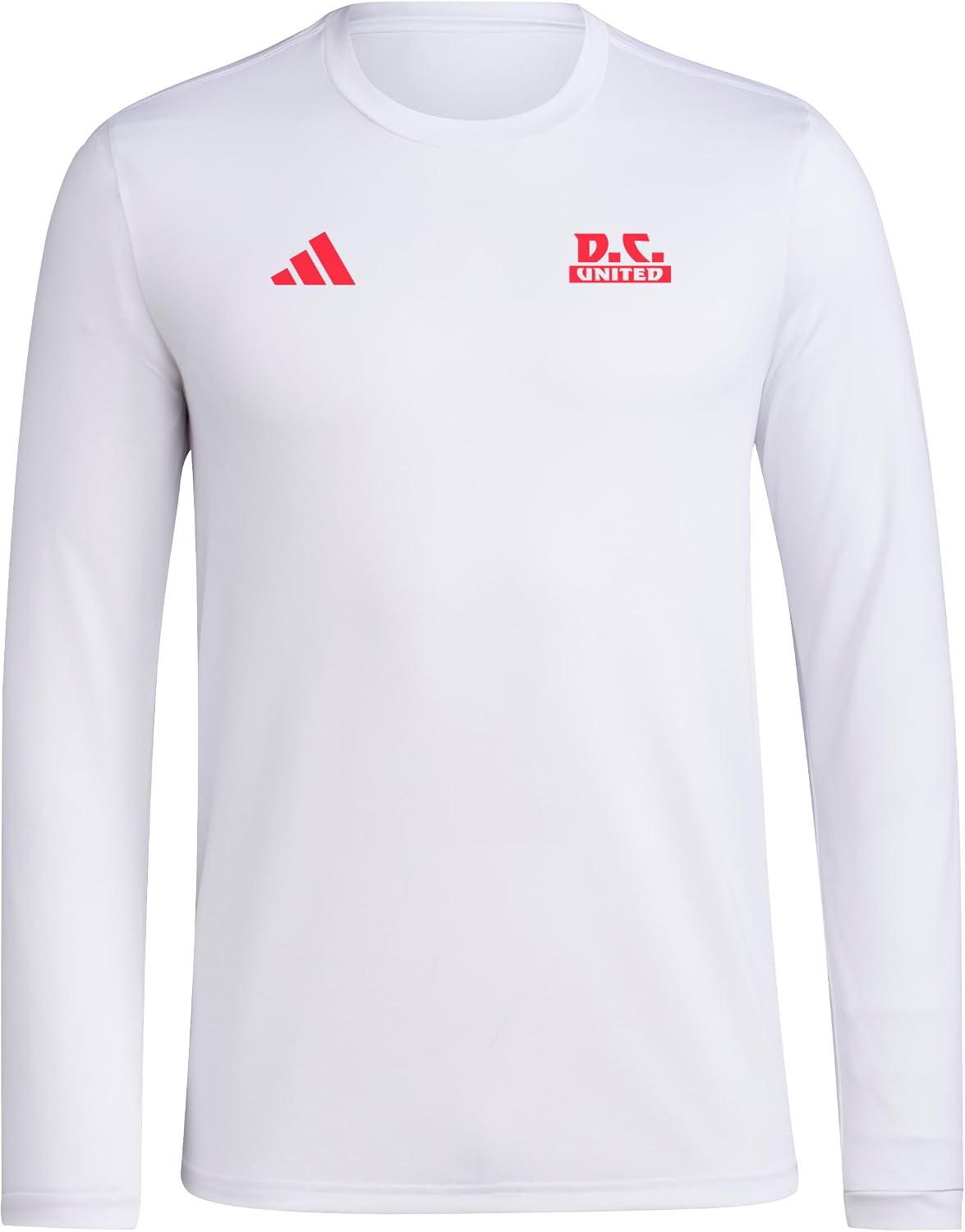 adidas Men's D.C. United Pre-Game Long Sleeve T-Shirt - White\/D.c. United