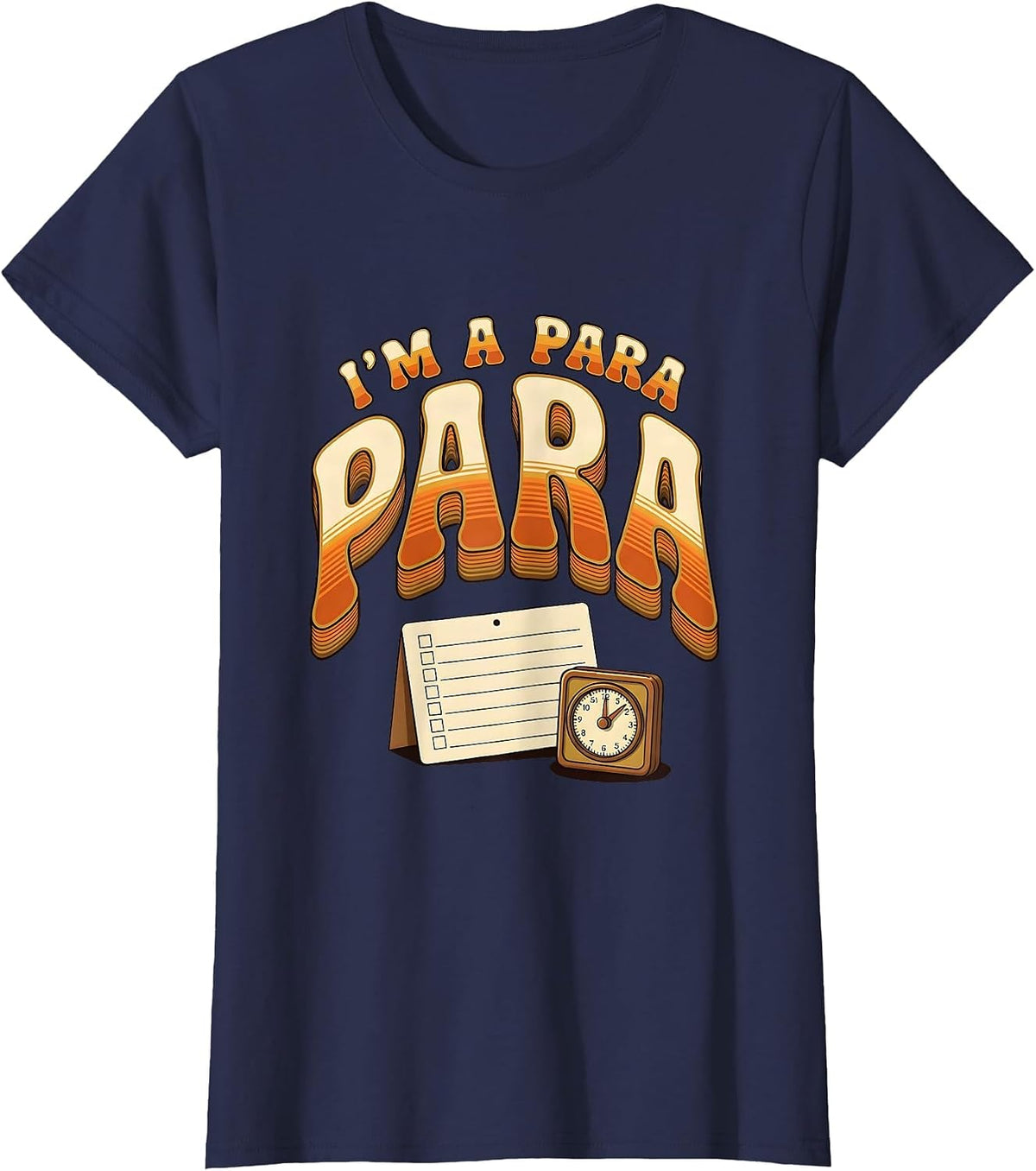Women's I’m A Para Funny Paraprofessional Paraeducator Teacher T-Shirt - Navy Blue