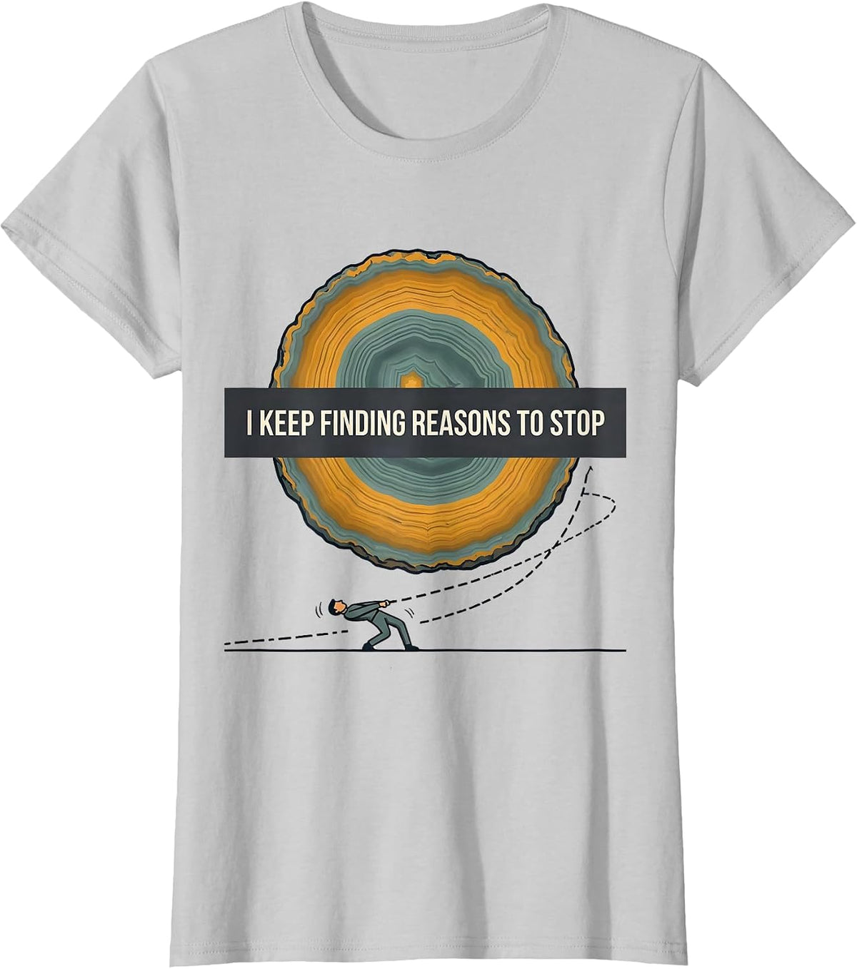 Women's I Keep Finding Reasons To Stop Funny Rock Collector Geode T-Shirt - Silver Grey