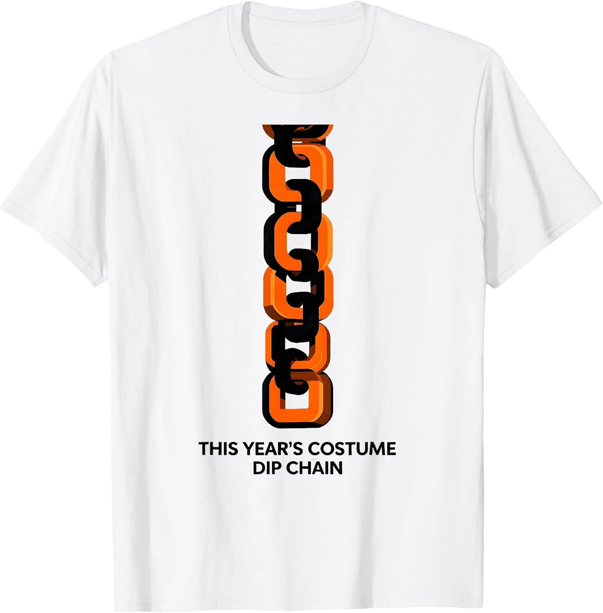 Men's This Year's Costume Dip Chain Funny Gym Workout Halloween T-Shirt - White