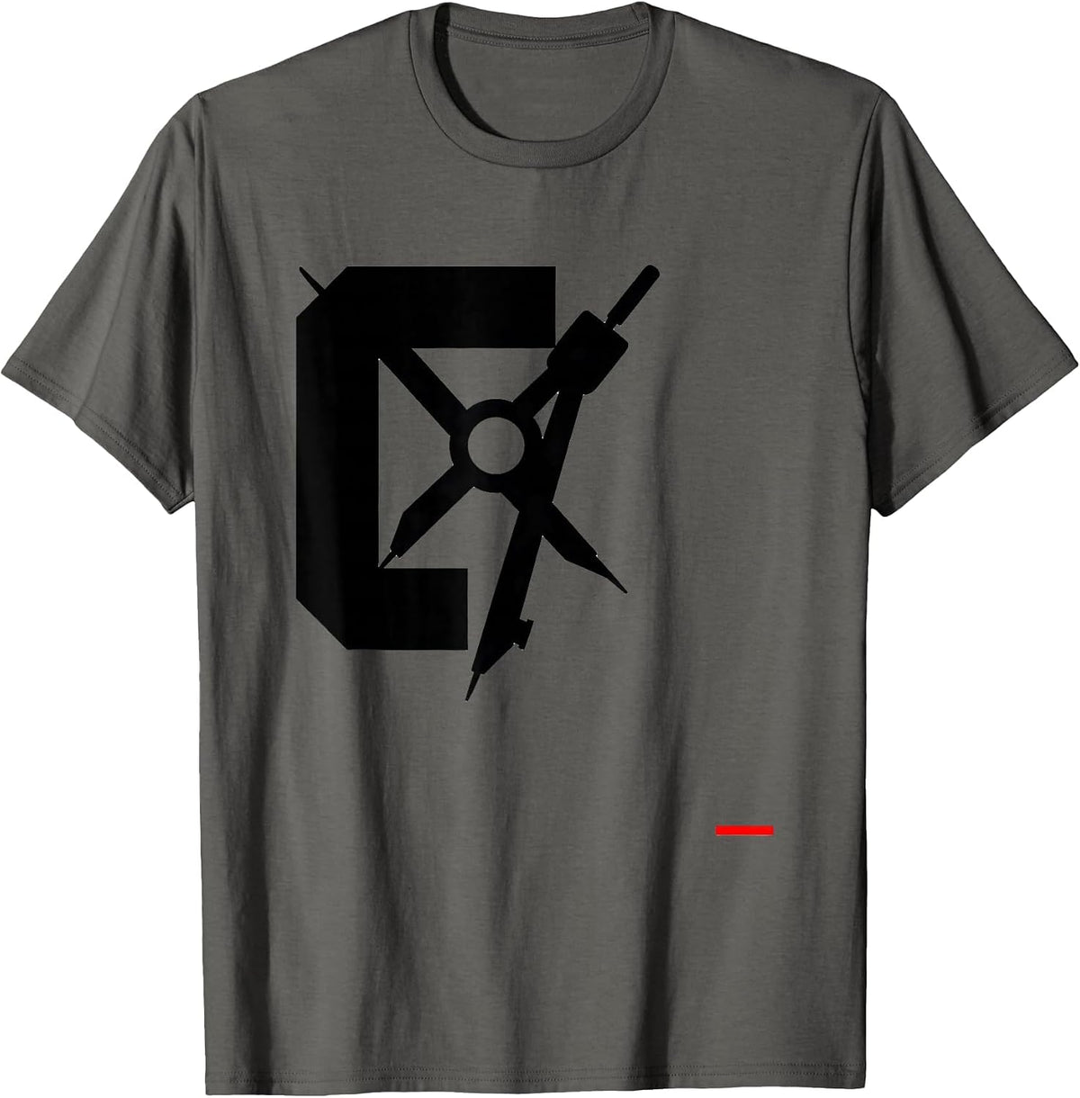 Men's Square and Compass Masonic Fraternal Pride Freemason T-Shirt - Asphalt Grey