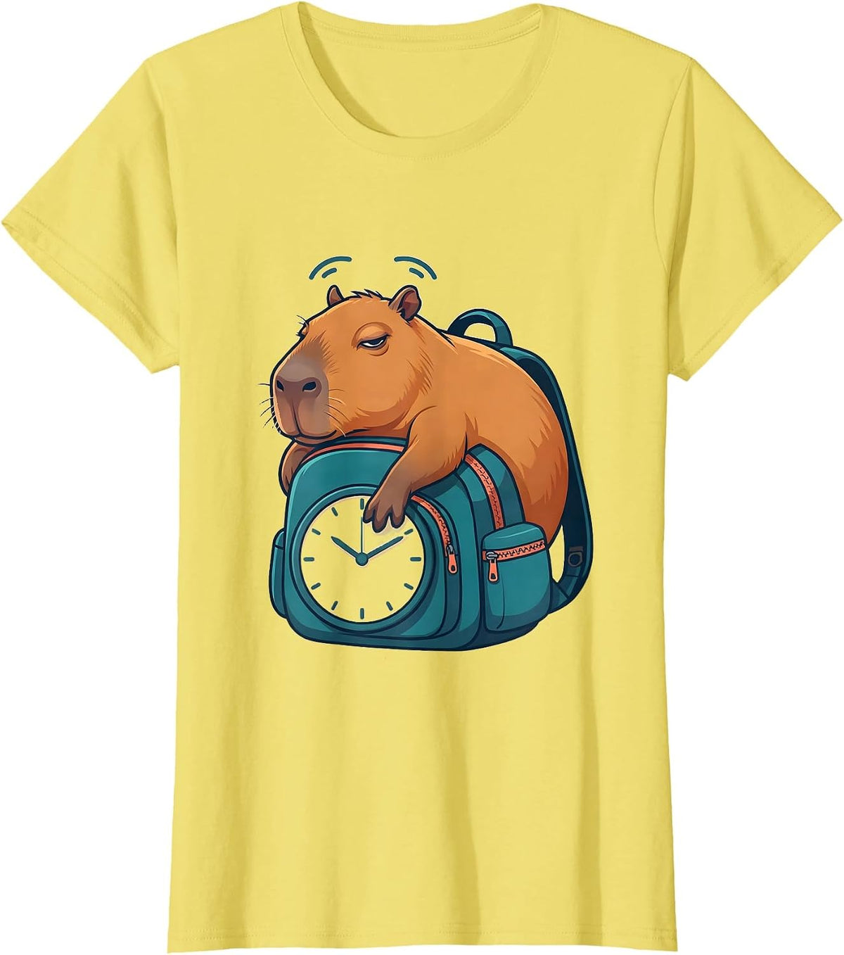 Capybara Gamer Funny Internet Animal Humor T-Shirt - Lemon Yellow