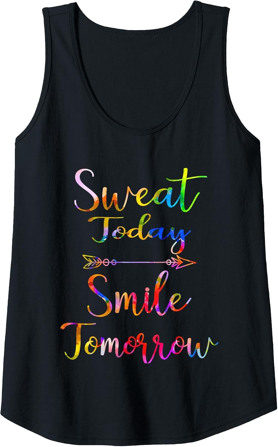 Motivational Workout Fun Design for Gym Rats, Sweat Today Tank Top - Black